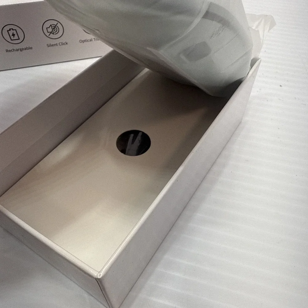 TENMOS M18 Wireless Mouse Rechargeable Silent Click‎ Optical Tracking, NIB